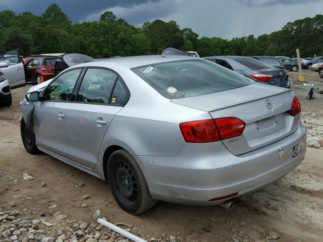 3VW2K7AJ1CM352084 - 2012 VOLKSWAGEN JETTA BASE 银色 照片 3