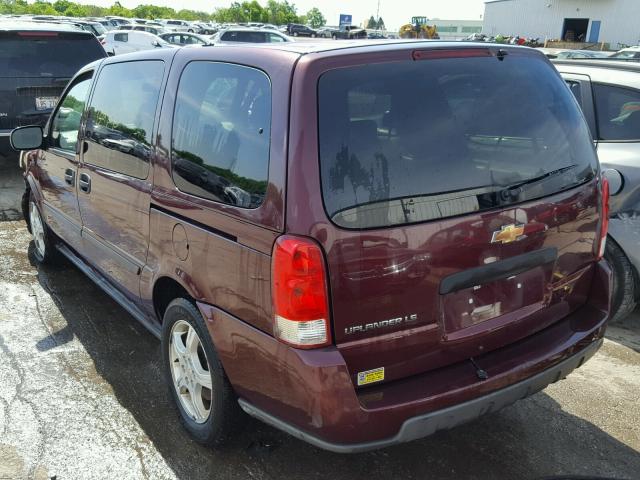 1GNDV23107D139641 - 2007 CHEVROLET UPLANDER L მუქწითელი ფოტო 3