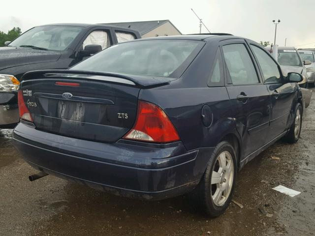 1FAFP38ZX4W176721 - 2004 FORD FOCUS ZTS BLUE photo 4