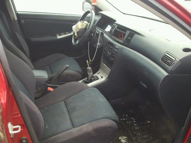 2T1BY32E26C551637 - 2006 TOYOTA COROLLA XR 红色 照片 5
