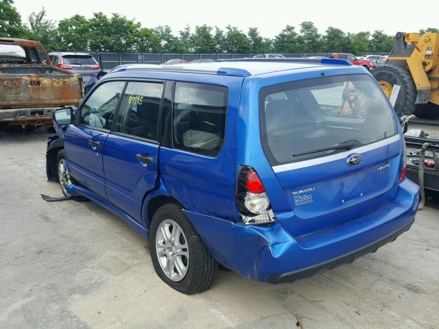 JF1SG66658H723347 - 2008 SUBARU FORESTER S 蓝色 照片 3