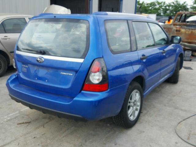 JF1SG66658H723347 - 2008 SUBARU FORESTER S 蓝色 照片 4