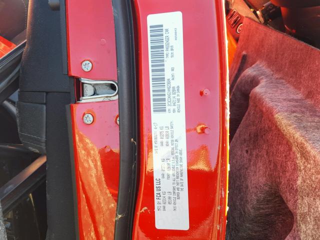 2C3CDXHG1HH623604 - 2017 DODGE CHARGER SX RED photo 10