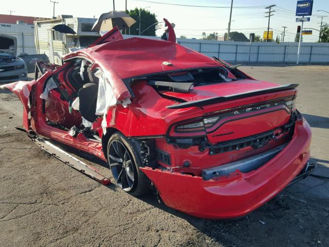 2C3CDXHG1HH623604 - 2017 DODGE CHARGER SX RED photo 3