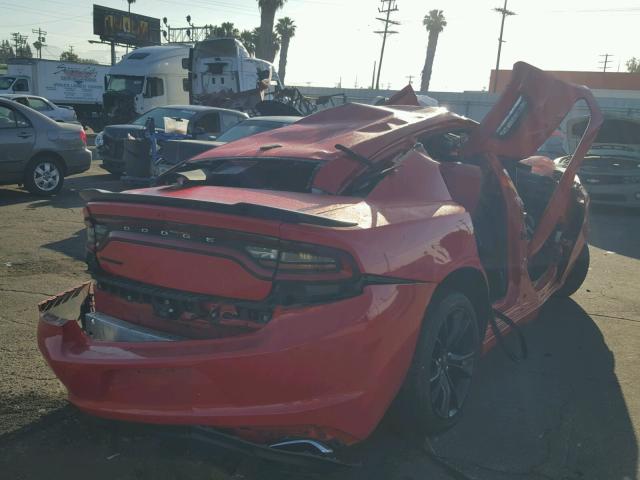 2C3CDXHG1HH623604 - 2017 DODGE CHARGER SX RED photo 4