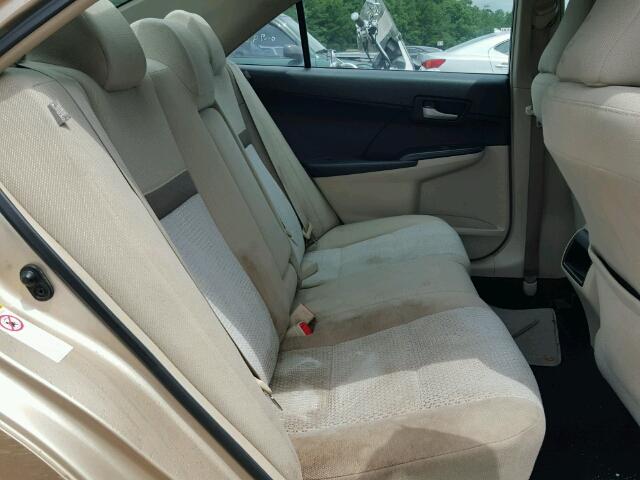 4T1BF1FK5CU120259 - 2012 TOYOTA CAMRY BASE GOLD photo 6