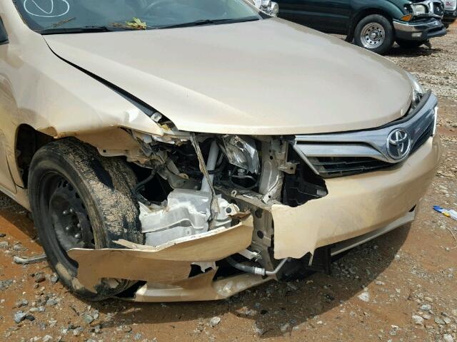 4T1BF1FK5CU120259 - 2012 TOYOTA CAMRY BASE GOLD photo 9