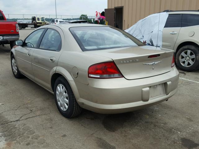 1C3EL46R14N200084 - 2004 CHRYSLER SEBRING LX GOLD photo 3