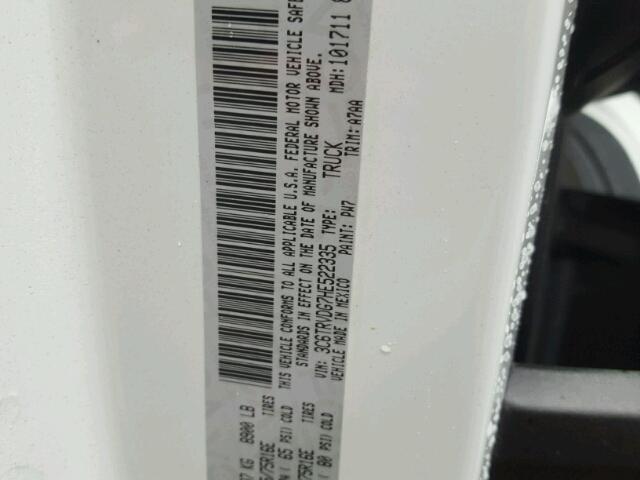 3C6TRVDG7HE522335 - 2017 RAM PROMASTER 白色 照片 10