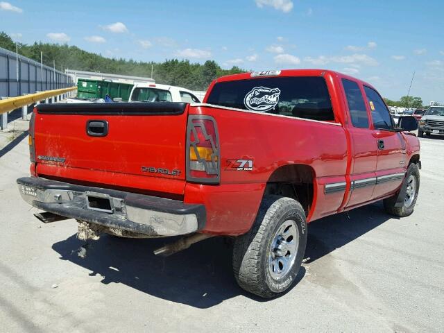 1GCEK19T51E269702 - 2001 CHEVROLET SILVERADO RED photo 4