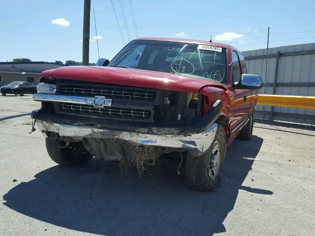 1GCEK19T51E269702 - 2001 CHEVROLET SILVERADO RED photo 9