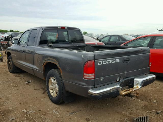 1B7GL22X01S344042 - 2001 DODGE DAKOTA GRAY photo 3