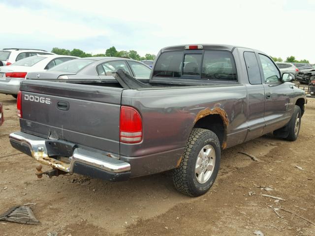 1B7GL22X01S344042 - 2001 DODGE DAKOTA GRAY photo 4