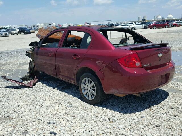 1G1AT58H297229747 - 2009 CHEVROLET COBALT LT MAROON photo 3