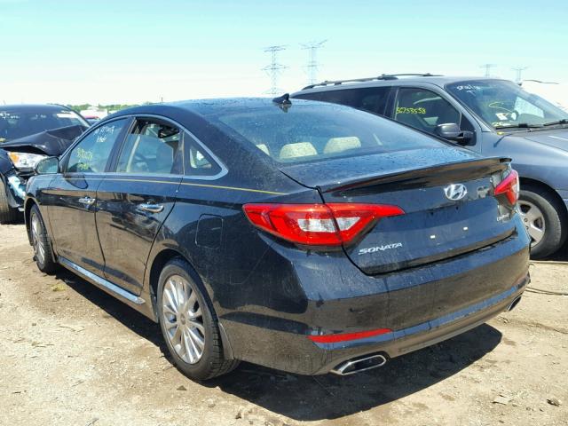 5NPE34AFXFH024941 - 2015 HYUNDAI SONATA SPO BLACK photo 3