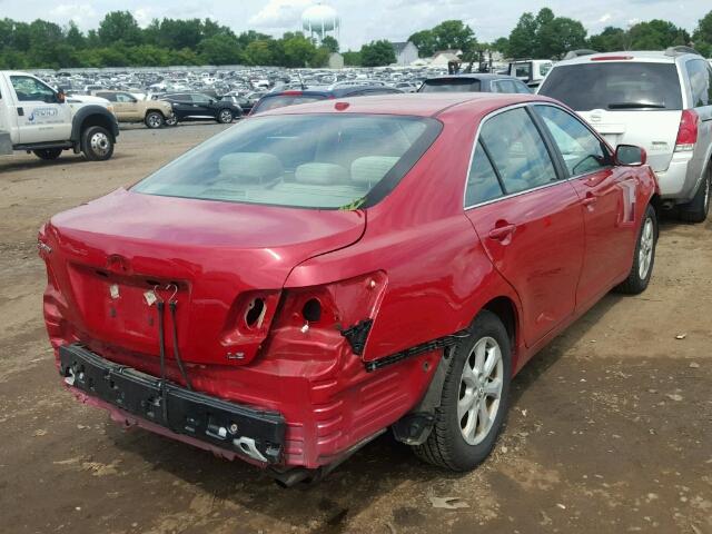 4T4BF3EK3BR199643 - 2011 TOYOTA CAMRY RED photo 4