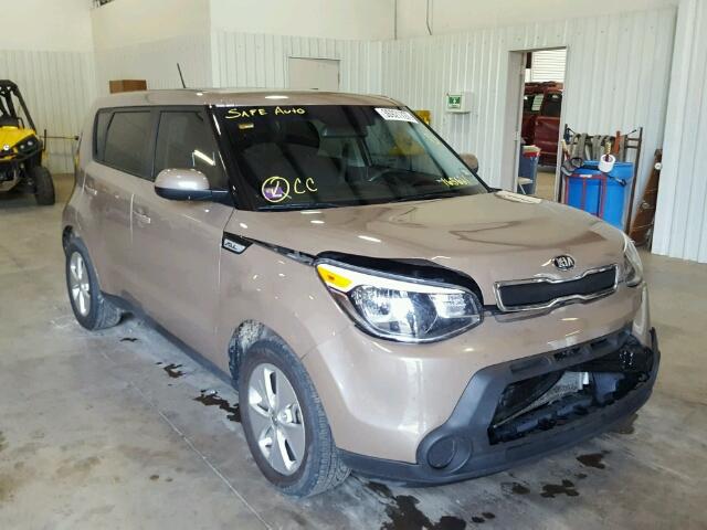 KNDJN2A28F7165621 - 2015 KIA SOUL BROWN photo 1