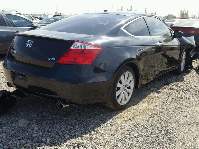 1HGCS22888A002740 - 2008 HONDA ACCORD EXL BLACK photo 4