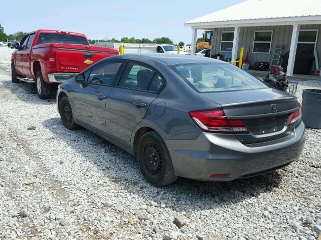 19XFB2F83DE049381 - 2013 HONDA CIVIC EX GRAY photo 3