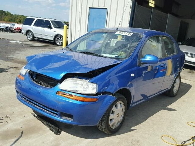 KL1TD52615B347727 - 2005 CHEVROLET AVEO BASE Көк фото 2