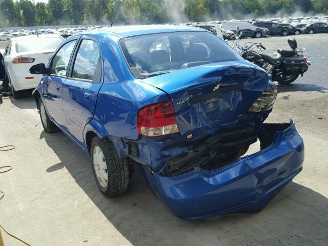 KL1TD52615B347727 - 2005 CHEVROLET AVEO BASE Көк фото 3