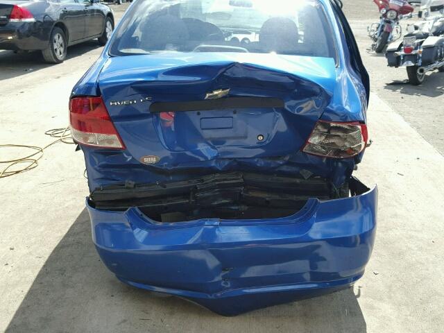 KL1TD52615B347727 - 2005 CHEVROLET AVEO BASE Көк фото 9