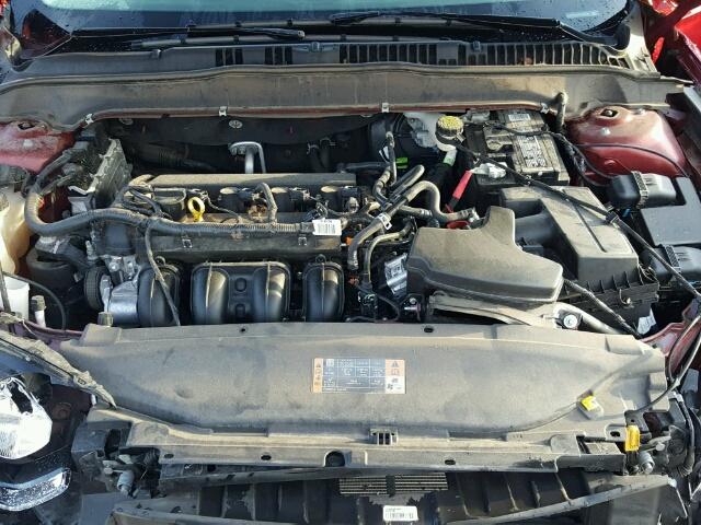 3FA6P0G72FR182159 - 2015 FORD FUSION RED photo 7