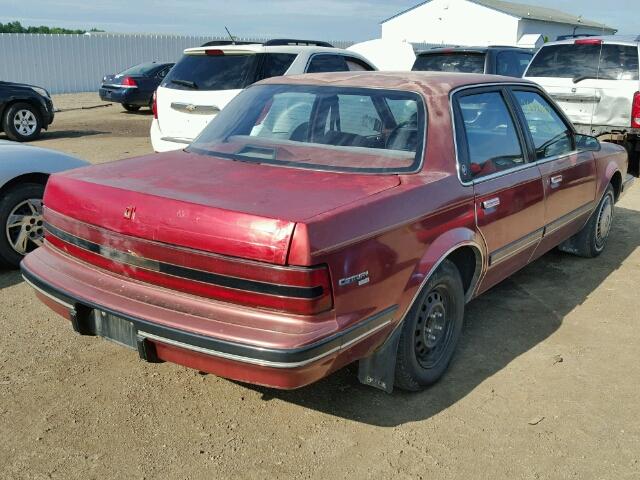 1G4AH54R4L6484920 - 1990 BUICK CENTURY CU MAROON photo 4