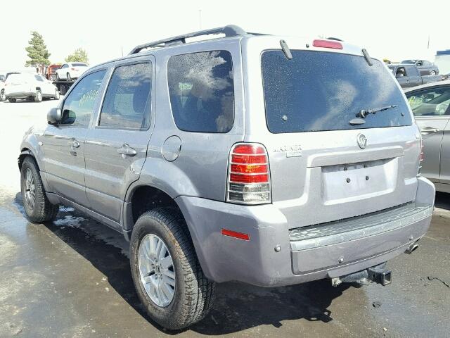 4M2CU87167KJ01650 - 2007 MERCURY MARINER PR GRAY photo 3