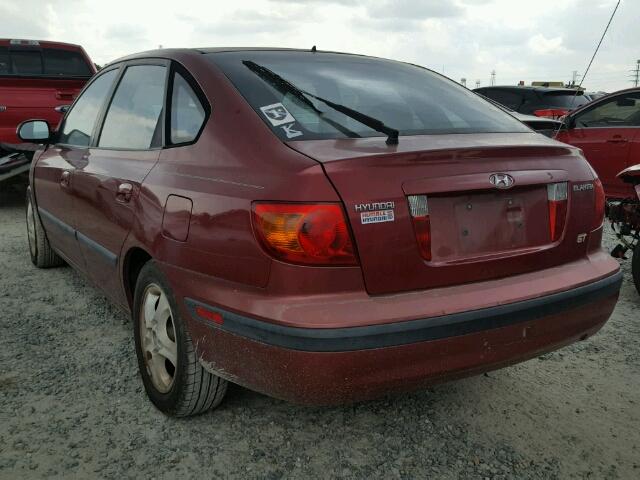 KMHDN55D02U069242 - 2002 HYUNDAI ELANTRA GL BLACK photo 3