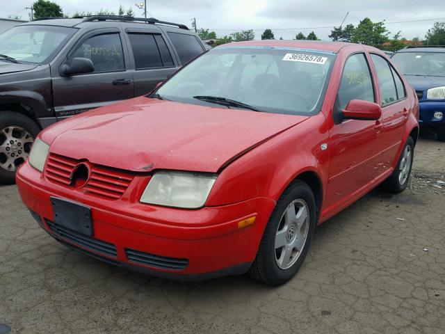 3VWST29M11M007682 - 2001 VOLKSWAGEN JETTA GLS RED photo 2