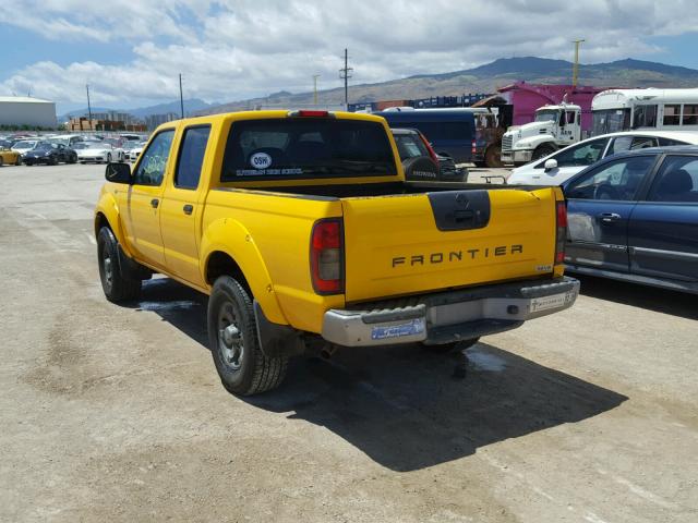 1N6ED27T54C467891 - 2004 NISSAN FRONTIER C YELLOW photo 3