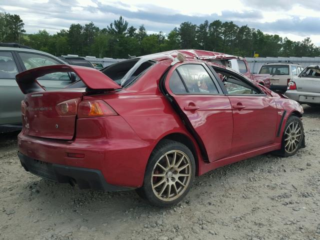 JA3AW86V78U045170 - 2008 MITSUBISHI LANCER EVO RED photo 4