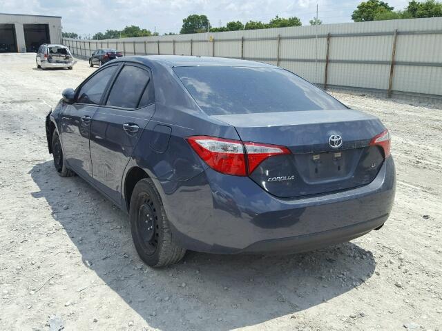 5YFBURHE3FP262031 - 2015 TOYOTA COROLLA GRAY photo 3