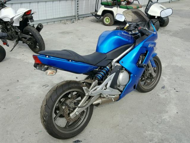 JKAEXEA157A029160 - 2007 KAWASAKI EX650 A BLUE photo 4