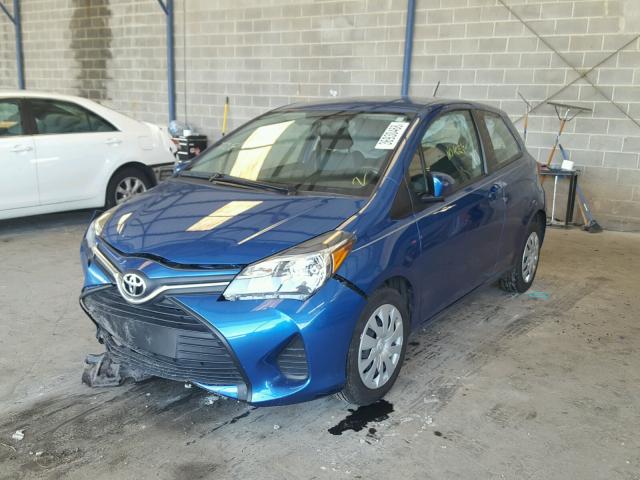 VNKJTUD30GA059777 - 2016 TOYOTA YARIS L BLUE photo 2