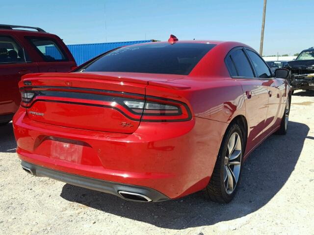 2C3CDXCTXFH734556 - 2015 DODGE CHARGER R/ RED photo 4
