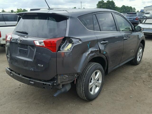 JTMWFREV9EJ015468 - 2014 TOYOTA RAV4 XLE GRAY photo 4