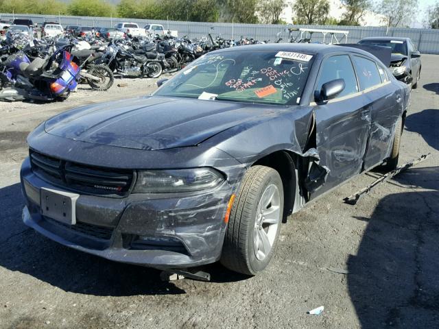2C3CDXHG3GH258406 - 2016 DODGE CHARGER SX GRAY photo 2