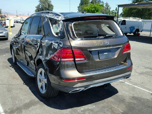 4JGDA5JB1HA965088 - 2017 MERCEDES-BENZ GLE 350 BROWN photo 3