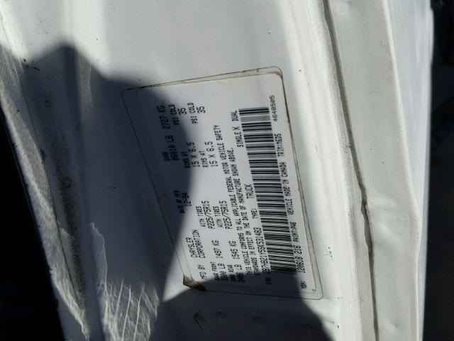 2B7HB21Y5SK531483 - 1995 DODGE RAM VAN B2 WHITE photo 10