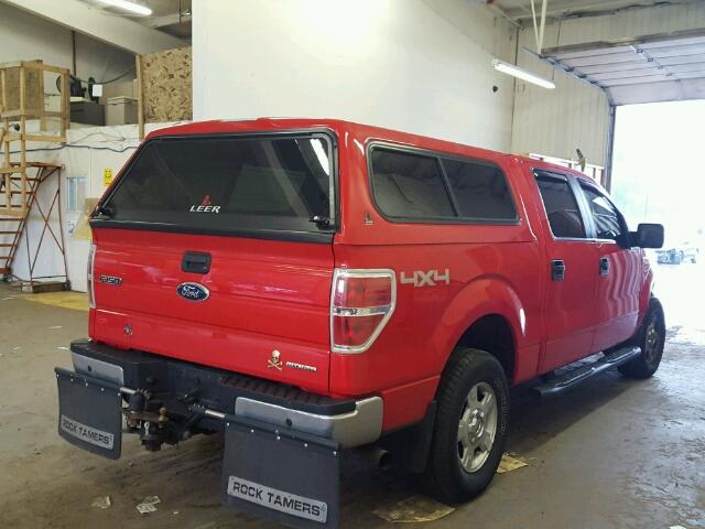 1FTFW1EF5BKD48606 - 2011 FORD F150 SUPER RED photo 4