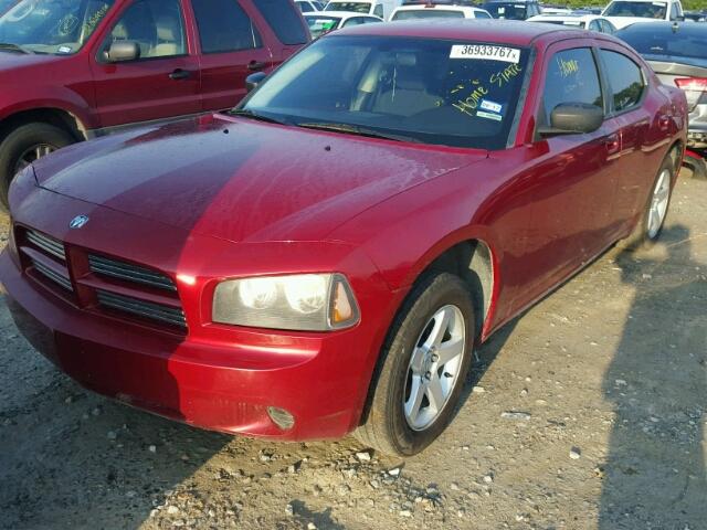 2B3KA43D59H515520 - 2009 DODGE CHARGER RED photo 2