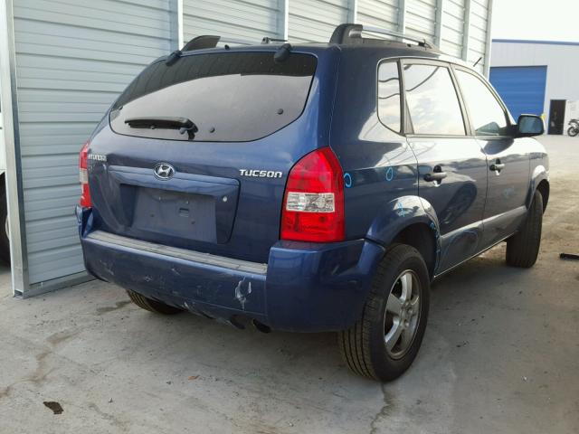 KM8JM12B45U069413 - 2005 HYUNDAI TUCSON GL BLUE photo 4