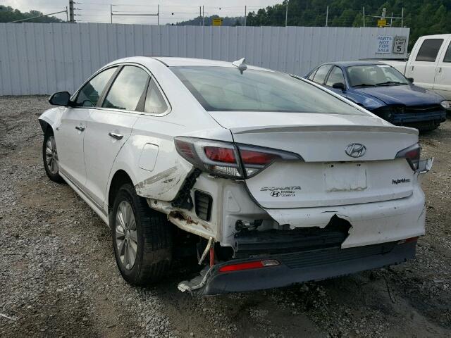 KMHE24L11GA016459 - 2016 HYUNDAI SONATA HYB WHITE photo 3