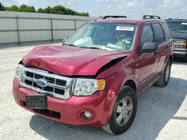 1FMCU03118KE85573 - 2008 FORD ESCAPE XLT RED photo 2