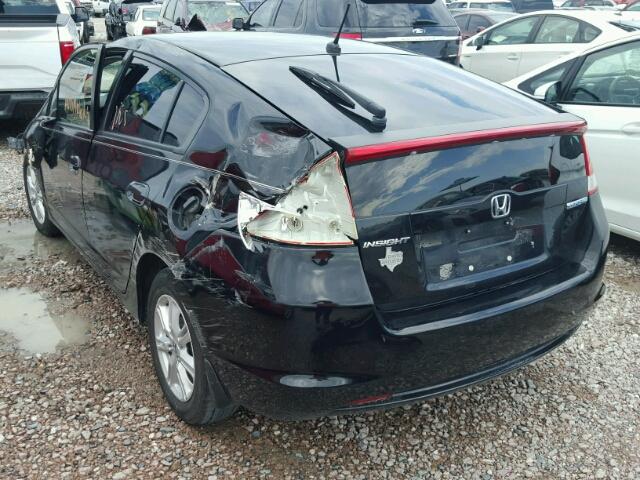 JHMZE2H79AS023786 - 2010 HONDA INSIGHT EX BLACK photo 3