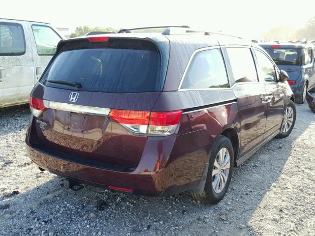 5FNRL5H61FB082710 - 2015 HONDA ODYSSEY EX MAROON photo 4