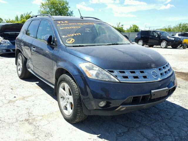 JN8AZ08W94W331797 - 2004 NISSAN MURANO SL BLUE photo 1