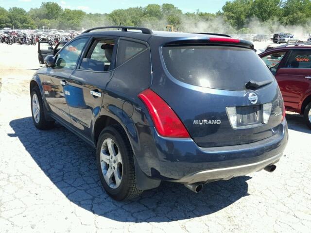 JN8AZ08W94W331797 - 2004 NISSAN MURANO SL BLUE photo 3